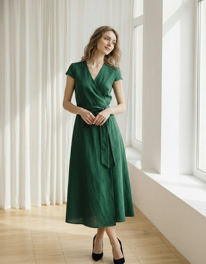 Romy Linen Midi Dress