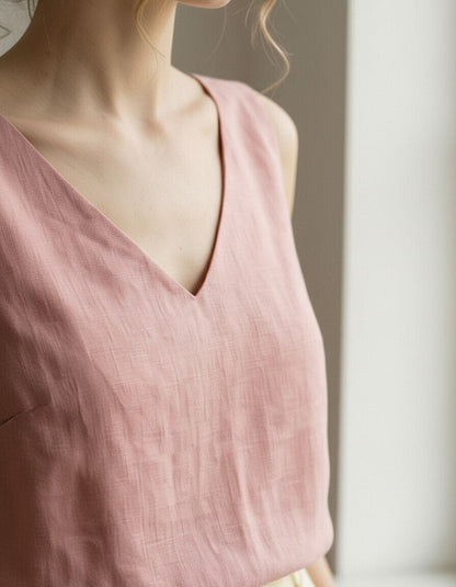 The Amour Linen Tank Top