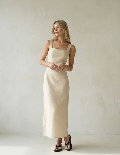 Clarity Linen Maxi Dress