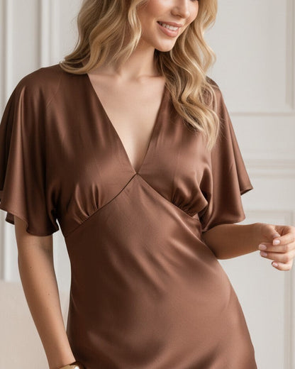 Colette Flutter Silk Dress