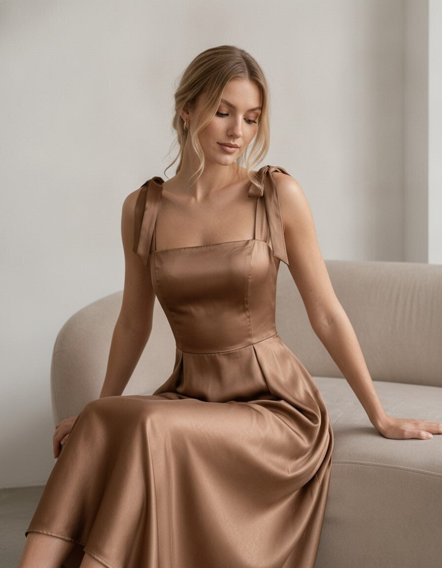The Esther Silk Midi Dress
