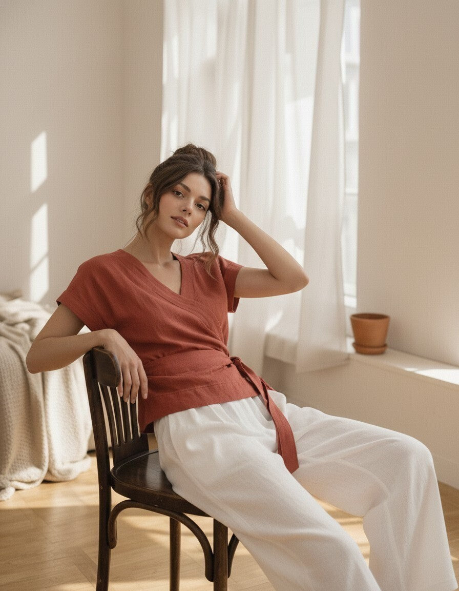 The Odette Linen Blouse
