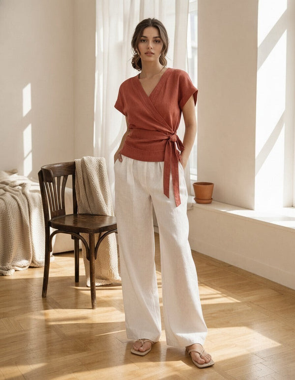 The Odette Linen Blouse