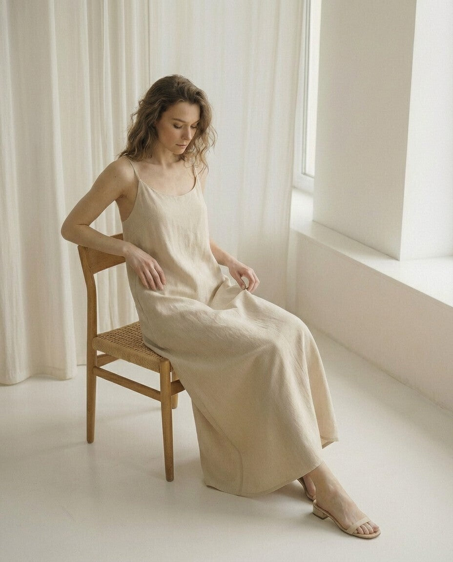 Nerina Linen Slip Dress