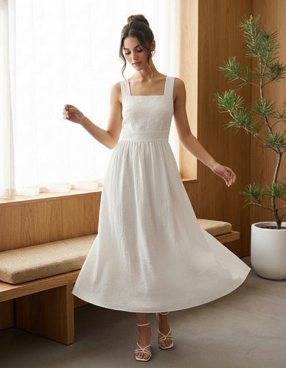 Jilia Linen Midi Dress