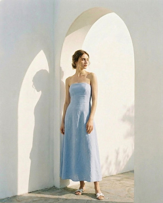 Serena Linen Maxi Dress