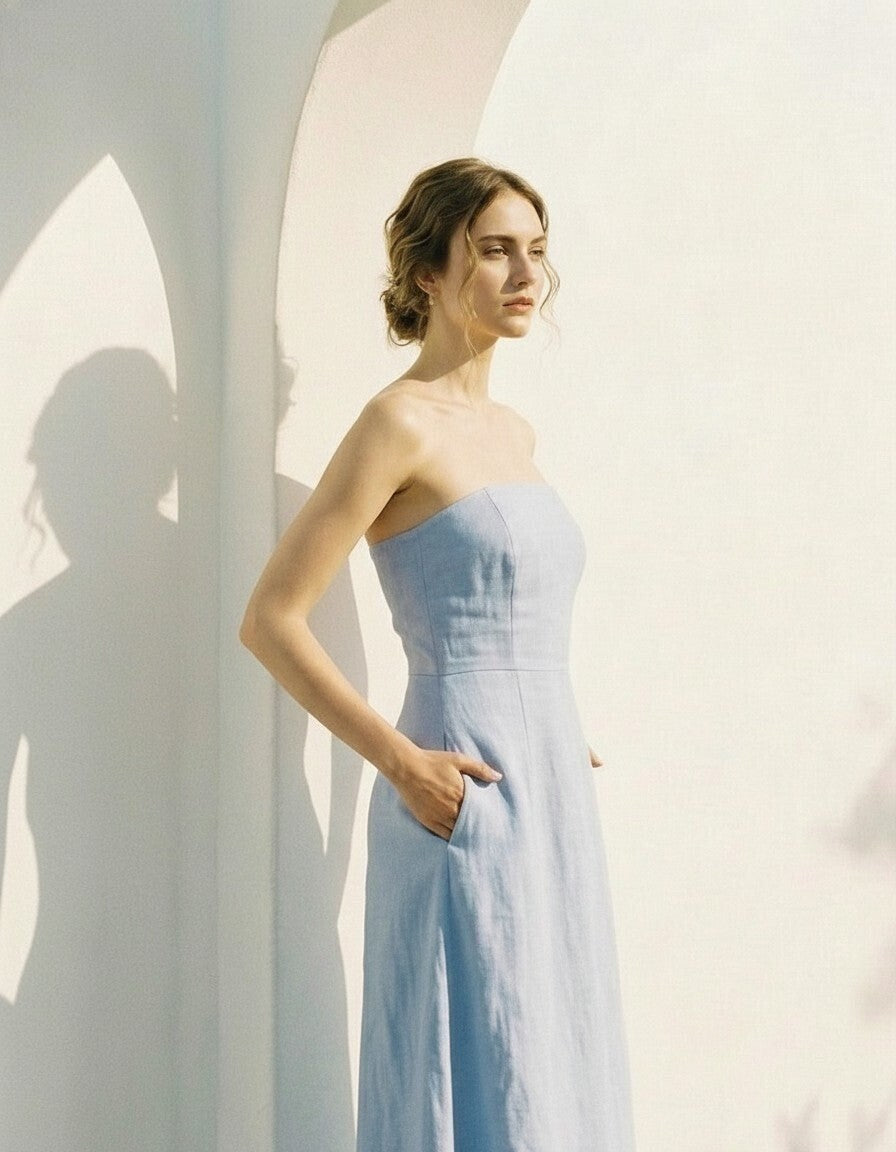 Serena Linen Maxi Dress