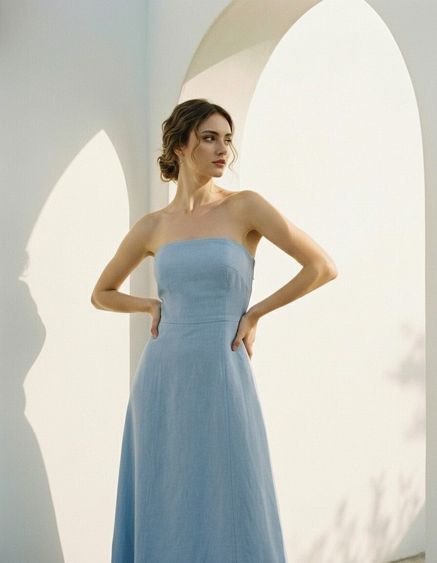 Serena Linen Maxi Dress
